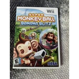 Wii Nintendo Super Monkey Ball: Banana Blitz Complete with Manual